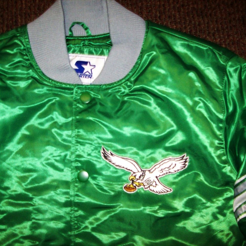PHILADELPHIA EAGLES Starter Jacket Kelly Green - Picture 1 of 11